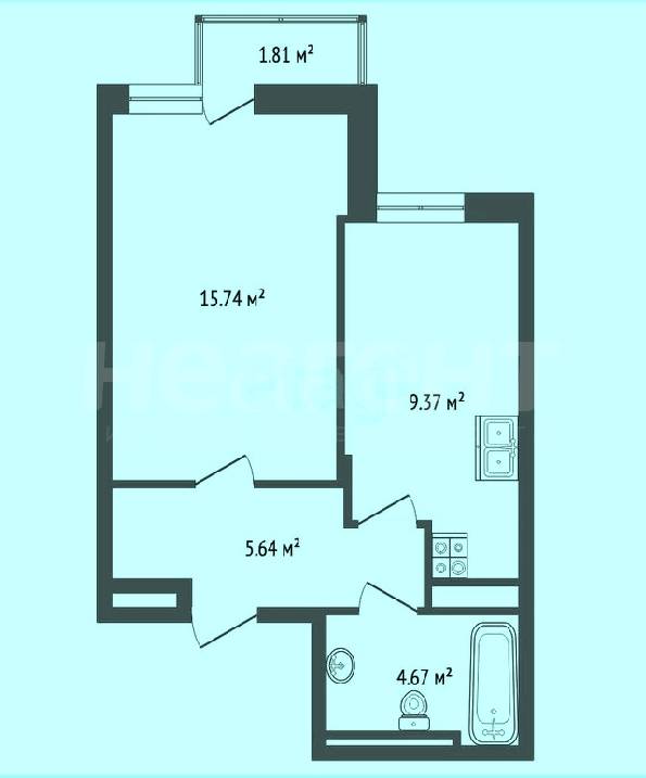 Продам 1-комн. квартиру, ЖК ГРИНСАЙД (ул. Нансена)