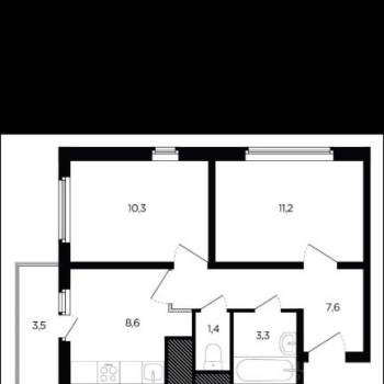 Продается 2-х комнатная квартира, 45 м²