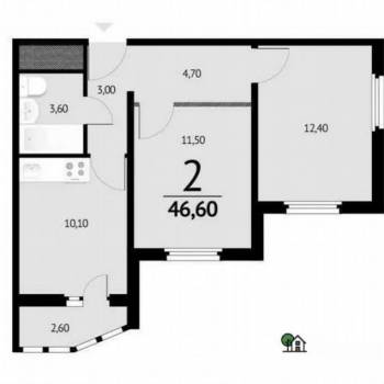 Продается 2-х комнатная квартира, 47 м²
