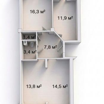 Продается 3-х комнатная квартира, 69,1 м²