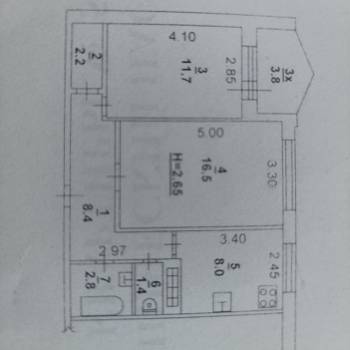 Продается 2-х комнатная квартира, 52,9 м²