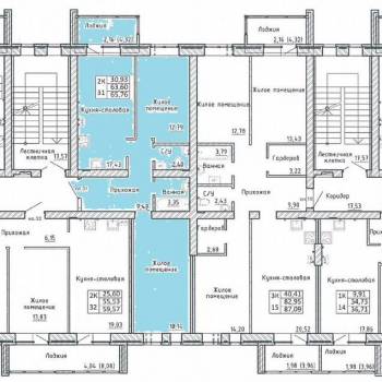 Продается 1-комнатная квартира, 63,5 м²