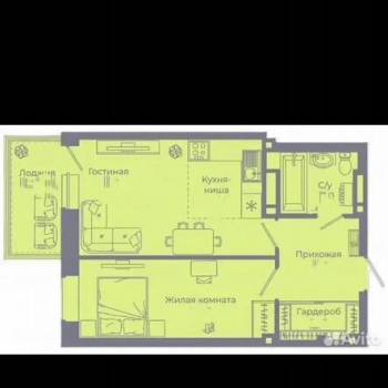 Продается 2-х комнатная квартира, 47,4 м²