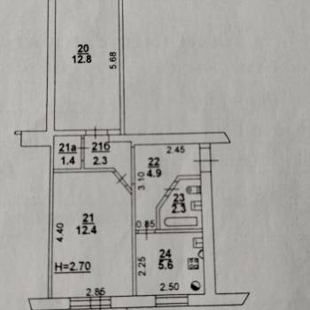 Продается 2-х комнатная квартира, 42,4 м²