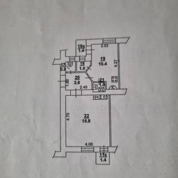 Продается 1-комнатная квартира, 36,7 м²