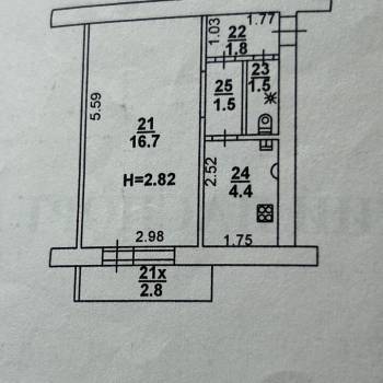 Продается 1-комнатная квартира, 26 м²