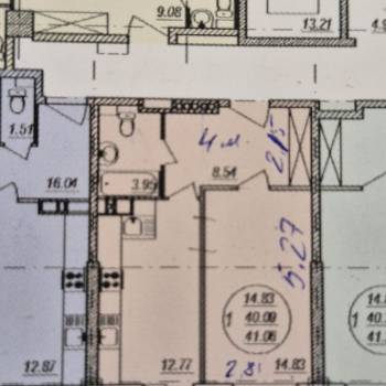 Продается 1-комнатная квартира, 40,1 м²