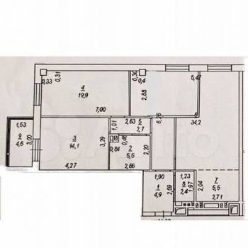 Продается Многокомнатная квартира, 92 м²