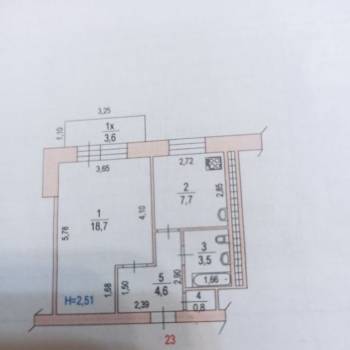 Продается 1-комнатная квартира, 35 м²
