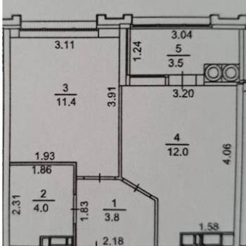 Продается 1-комнатная квартира, 35 м²