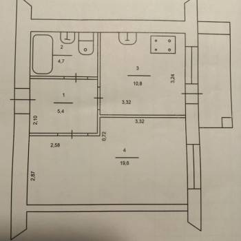 Продается 1-комнатная квартира, 42 м²