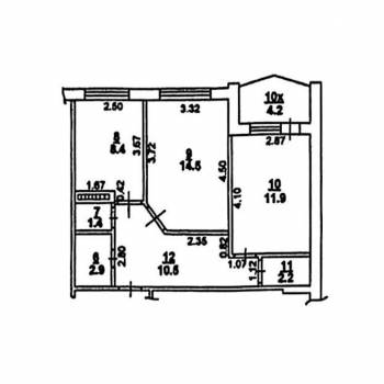 Продается 2-х комнатная квартира, 56 м²
