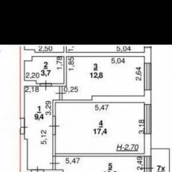 Продается 2-х комнатная квартира, 58,7 м²