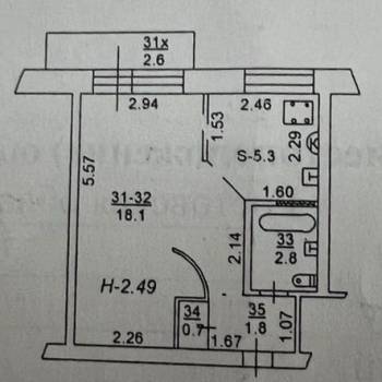 Продается 1-комнатная квартира, 28 м²