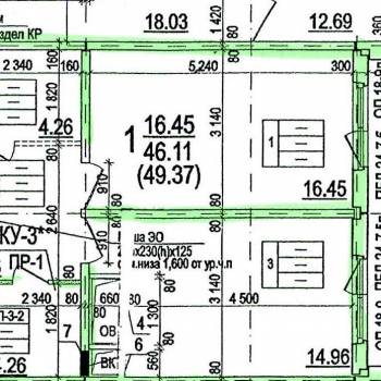 Сдается 1-комнатная квартира, 46 м²