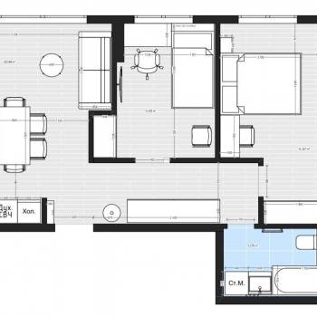Сдается 2-х комнатная квартира, 59 м²