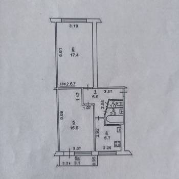Продается 2-х комнатная квартира, 47,3 м²