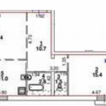 Продается 2-х комнатная квартира, 59,8 м²