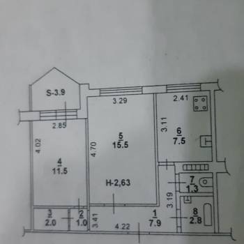 Сдается 2-х комнатная квартира, 50 м²