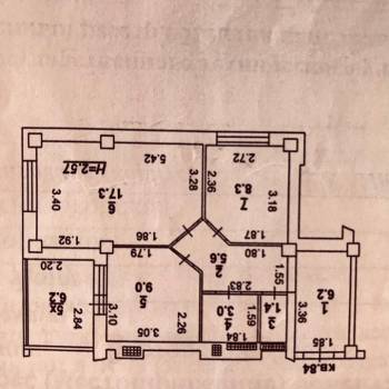 Продается 2-х комнатная квартира, 57 м²