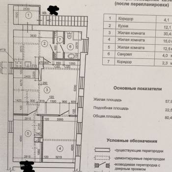 Сдается Многокомнатная квартира, 80 м²