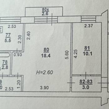 Продается 3-х комнатная квартира, 59,4 м²