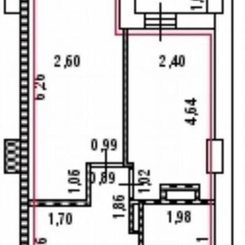 Продается 1-комнатная квартира, 41,5 м²