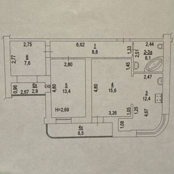 Сдается Многокомнатная квартира, 75 м²