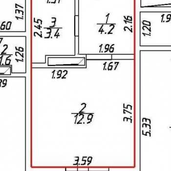 Продается 1-комнатная квартира, 23,5 м²