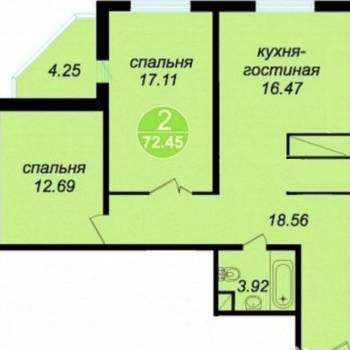 Продается 3-х комнатная квартира, 73,9 м²
