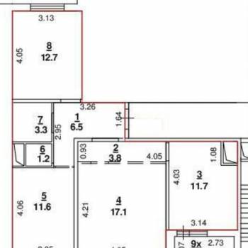 Продается 3-х комнатная квартира, 70 м²