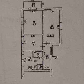 Сдается Многокомнатная квартира, 68 м²