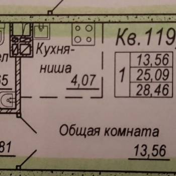 Сдается 1-комнатная квартира, 28,5 м²