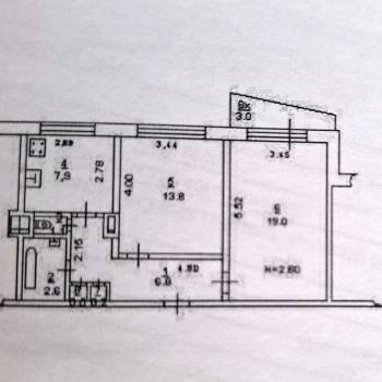 Продается 2-х комнатная квартира, 51,9 м²