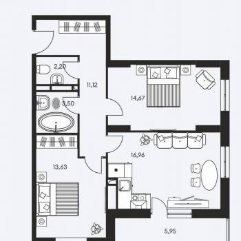 Продается 3-х комнатная квартира, 69 м²