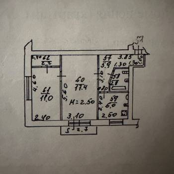 Продается 2-х комнатная квартира, 46,1 м²