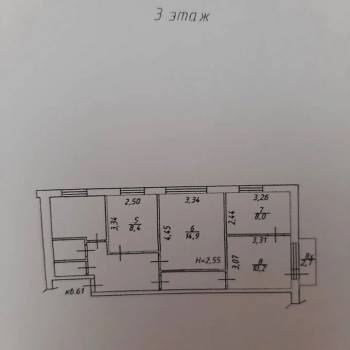 Продается 3-х комнатная квартира, 61 м²