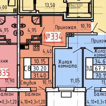 Продается 1-комнатная квартира, 31,4 м²
