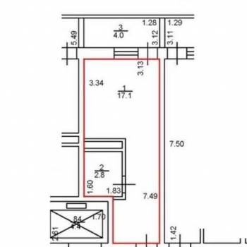 Продается 1-комнатная квартира, 24 м²