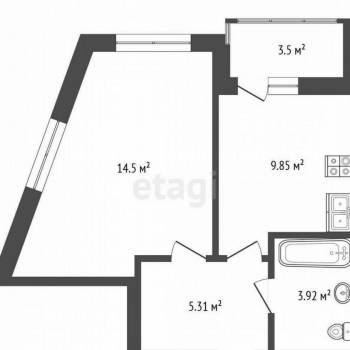 Продается 1-комнатная квартира, 35 м²