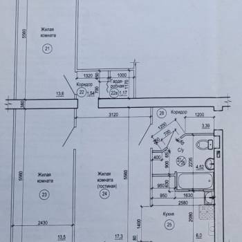 Продается 3-х комнатная квартира, 62 м²