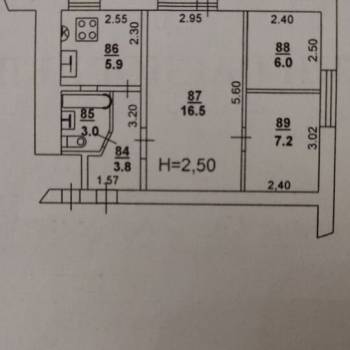 Продается 2-х комнатная квартира, 42 м²
