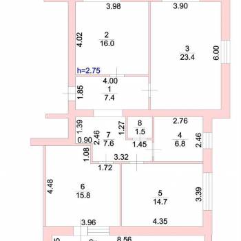 Продается 3-х комнатная квартира, 104 м²