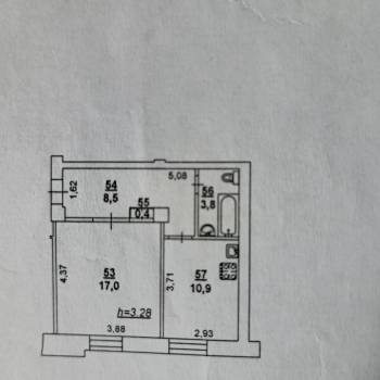 Продается 1-комнатная квартира, 40,6 м²