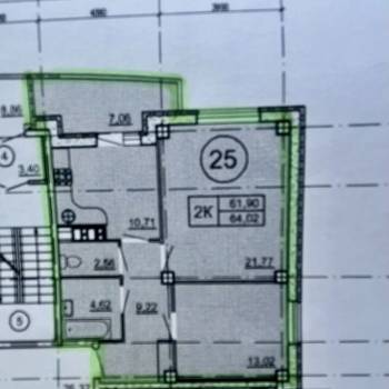 Продается 2-х комнатная квартира, 64 м²