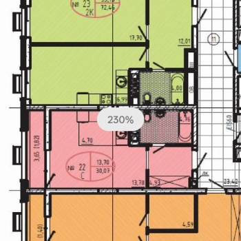 Продается 1-комнатная квартира, 30,1 м²