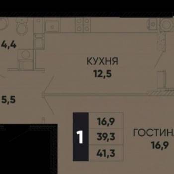 Продается 1-комнатная квартира, 41,3 м²