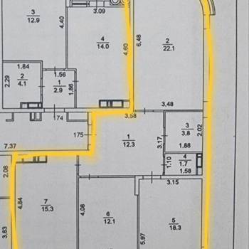 Продается 3-х комнатная квартира, 93 м²