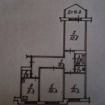 Продается 3-х комнатная квартира, 64,6 м²
