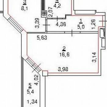 Продается 1-комнатная квартира, 39,4 м²